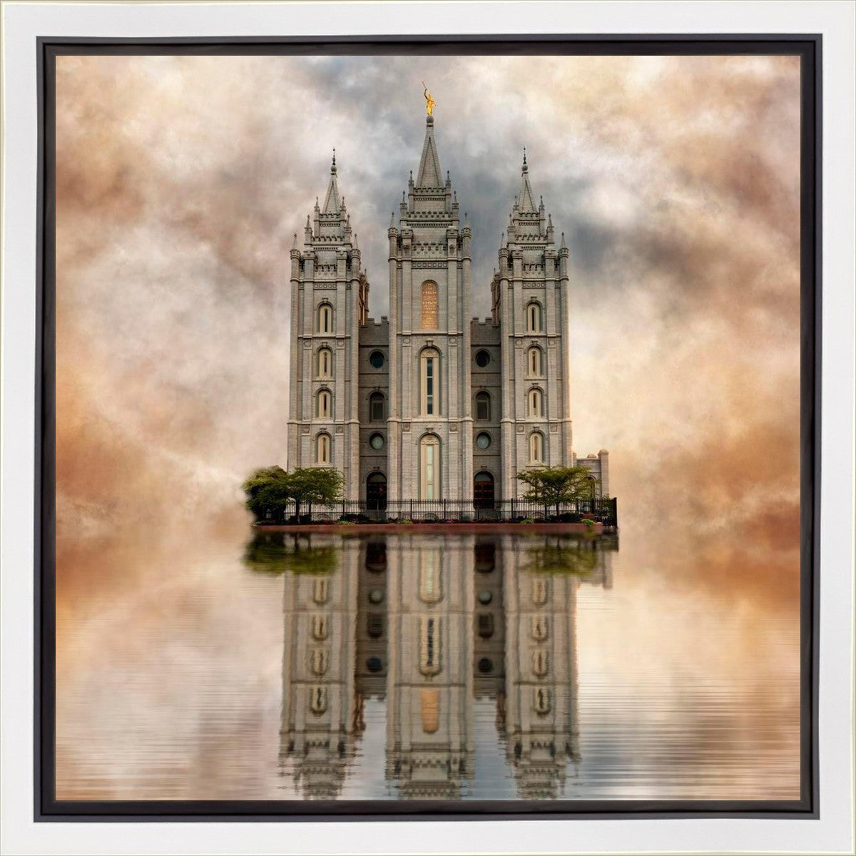 Millennial Reflection Salt Lake City Utah Temple Gallery Wrap
