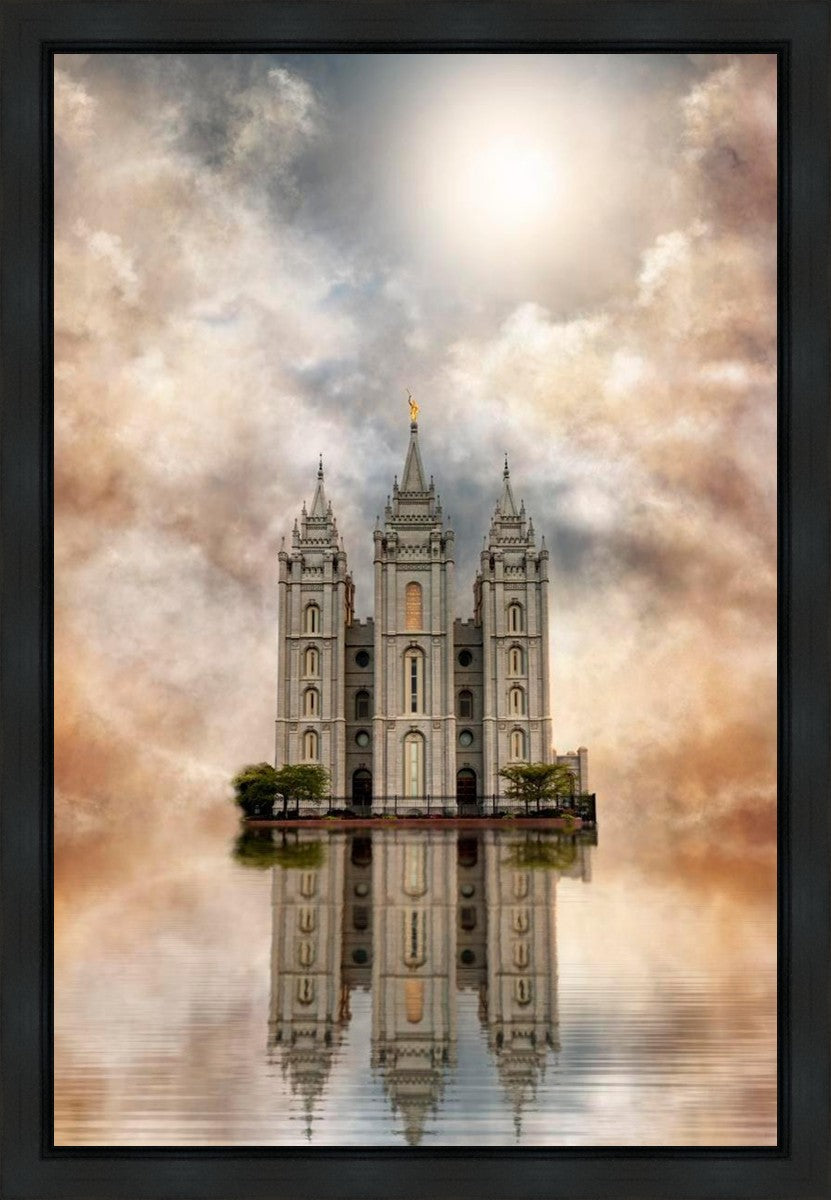 Millennial Reflection Salt Lake City Utah Temple Gallery Wrap