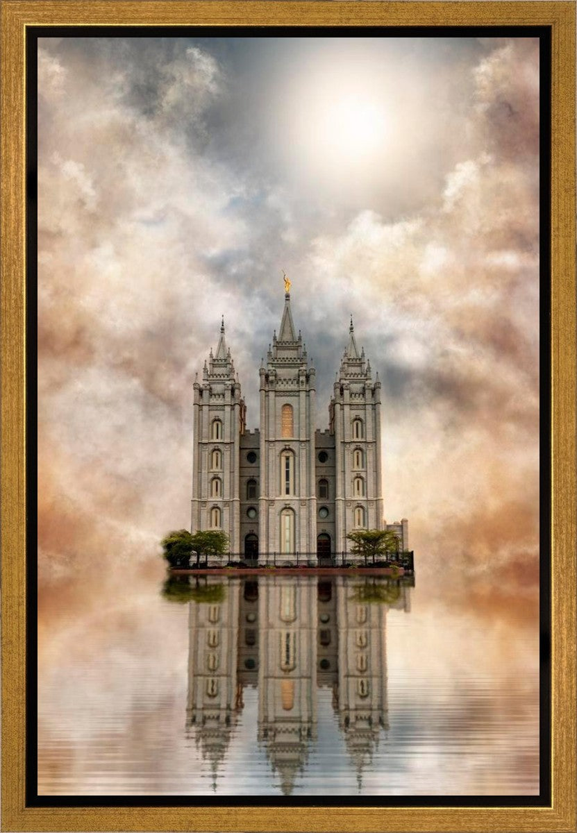 Millennial Reflection Salt Lake City Utah Temple Gallery Wrap
