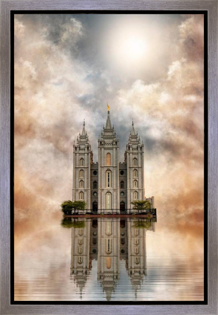 Millennial Reflection Salt Lake City Utah Temple Gallery Wrap