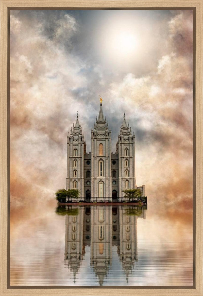 Millennial Reflection Salt Lake City Utah Temple Gallery Wrap