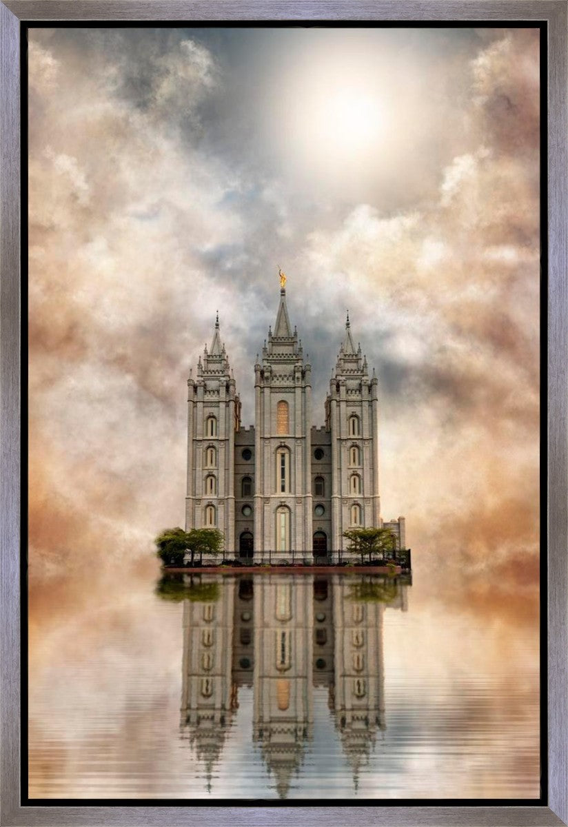 Millennial Reflection Salt Lake City Utah Temple Gallery Wrap