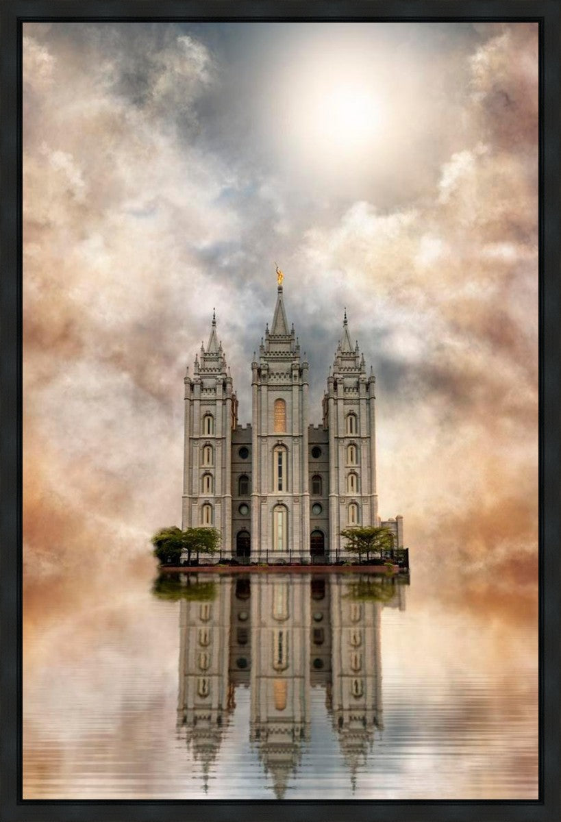 Millennial Reflection Salt Lake City Utah Temple Gallery Wrap