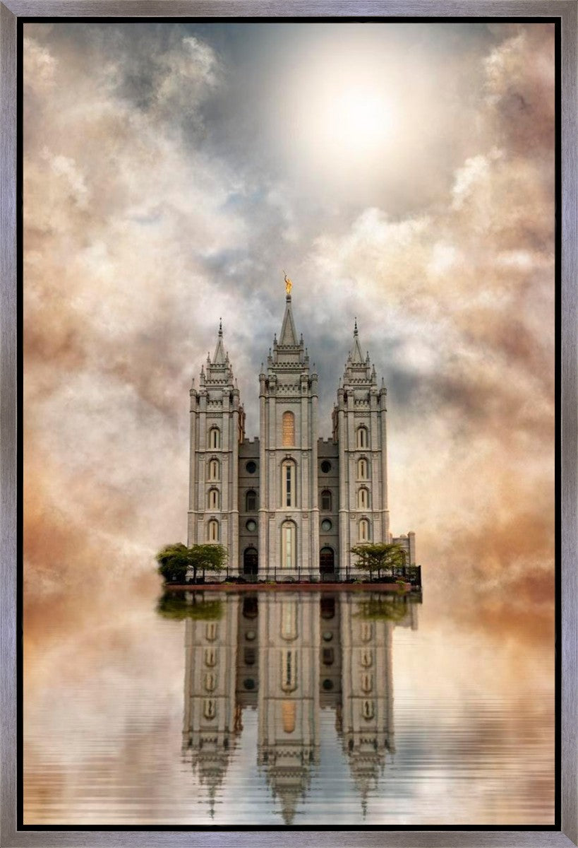 Millennial Reflection Salt Lake City Utah Temple Gallery Wrap