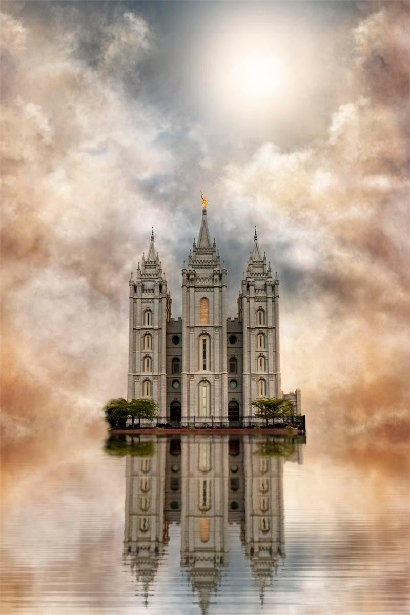 Millennial Reflection Salt Lake City Utah Temple Gallery Wrap