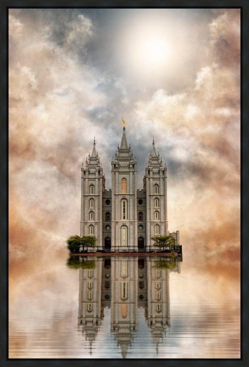 Millennial Reflection Salt Lake City Utah Temple Gallery Wrap