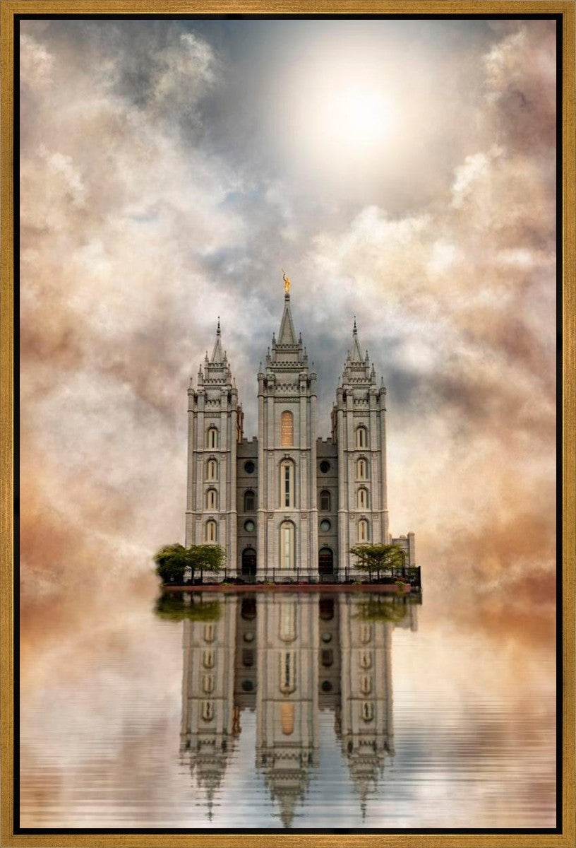 Millennial Reflection Salt Lake City Utah Temple Gallery Wrap