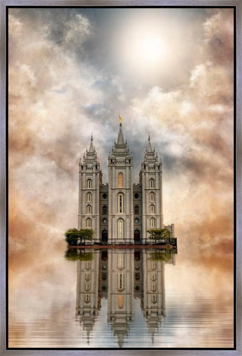 Millennial Reflection Salt Lake City Utah Temple Gallery Wrap