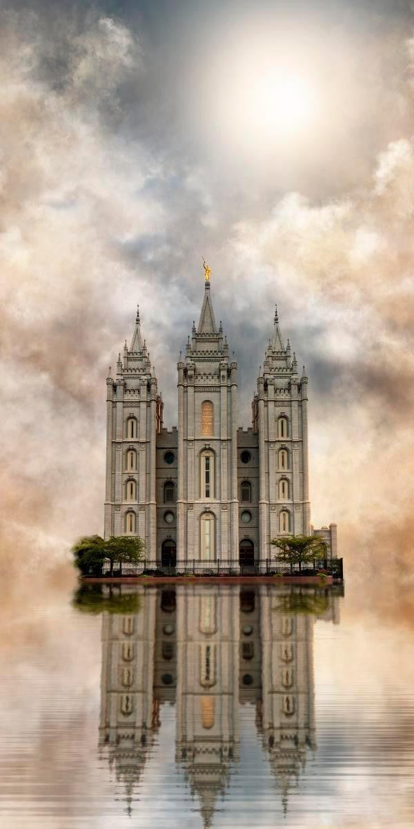 Millennial Reflection Salt Lake City Utah Temple Gallery Wrap