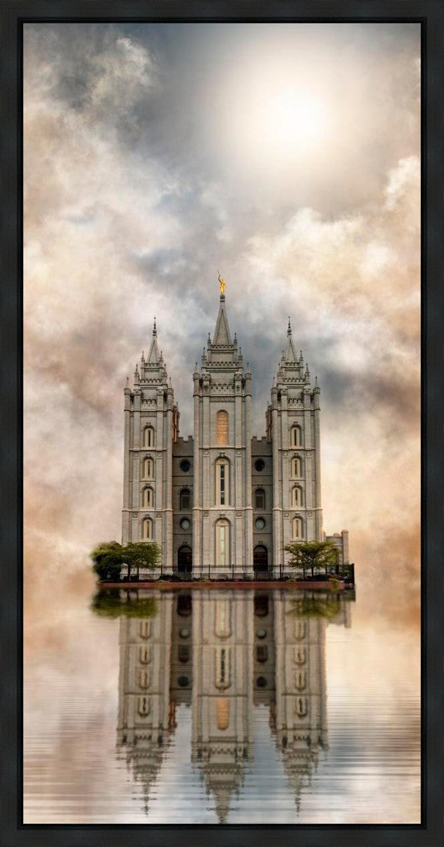 Millennial Reflection Salt Lake City Utah Temple Gallery Wrap
