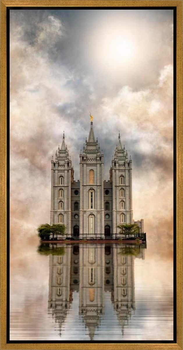 Millennial Reflection Salt Lake City Utah Temple Gallery Wrap