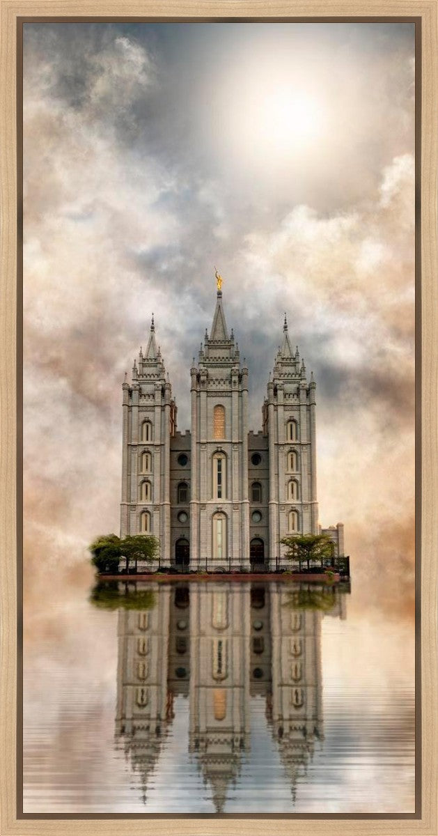 Millennial Reflection Salt Lake City Utah Temple Gallery Wrap