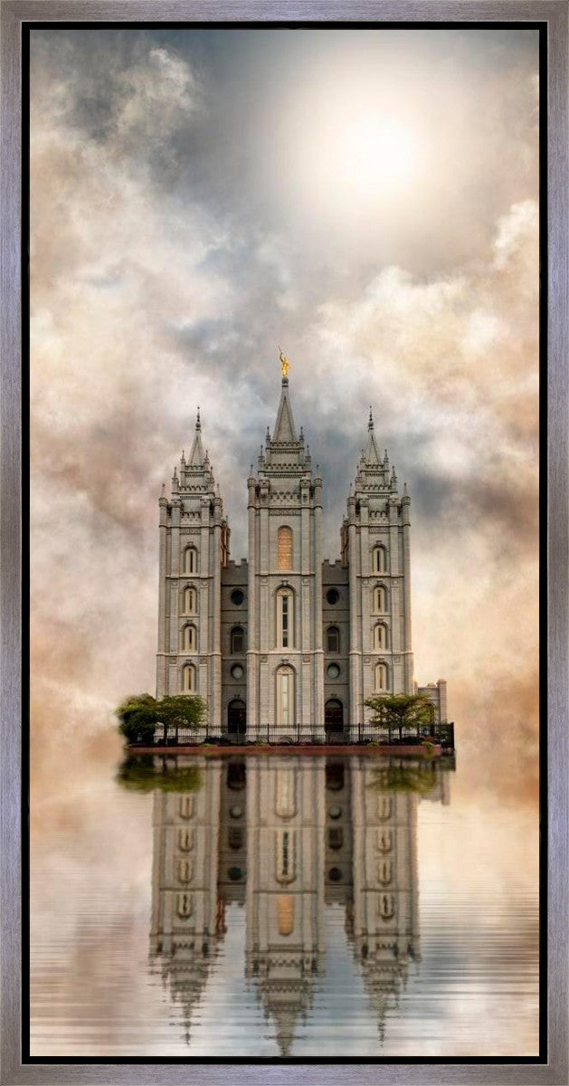 Millennial Reflection Salt Lake City Utah Temple Gallery Wrap