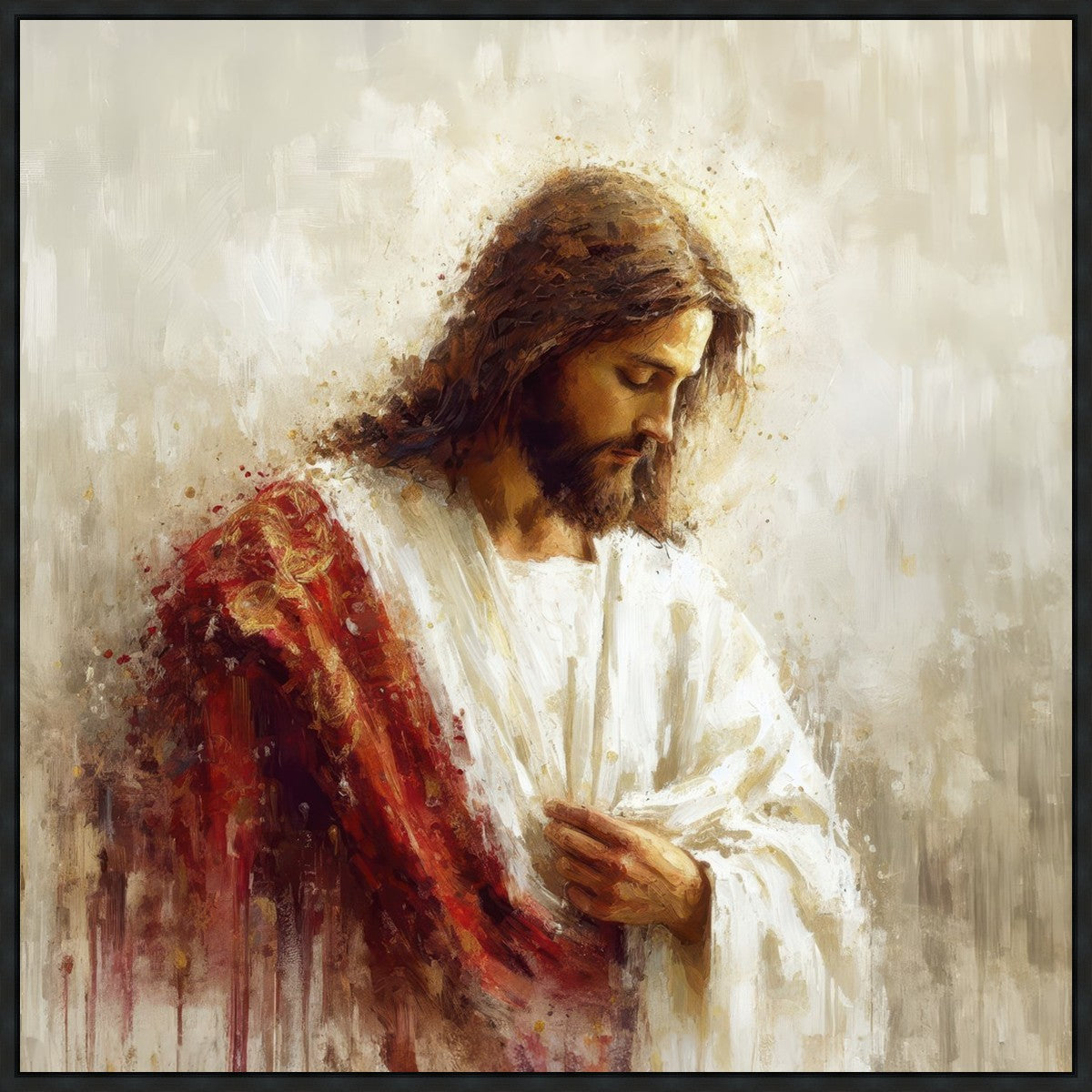 Christ in Red Robes Large Wall Art Gallery Wrap