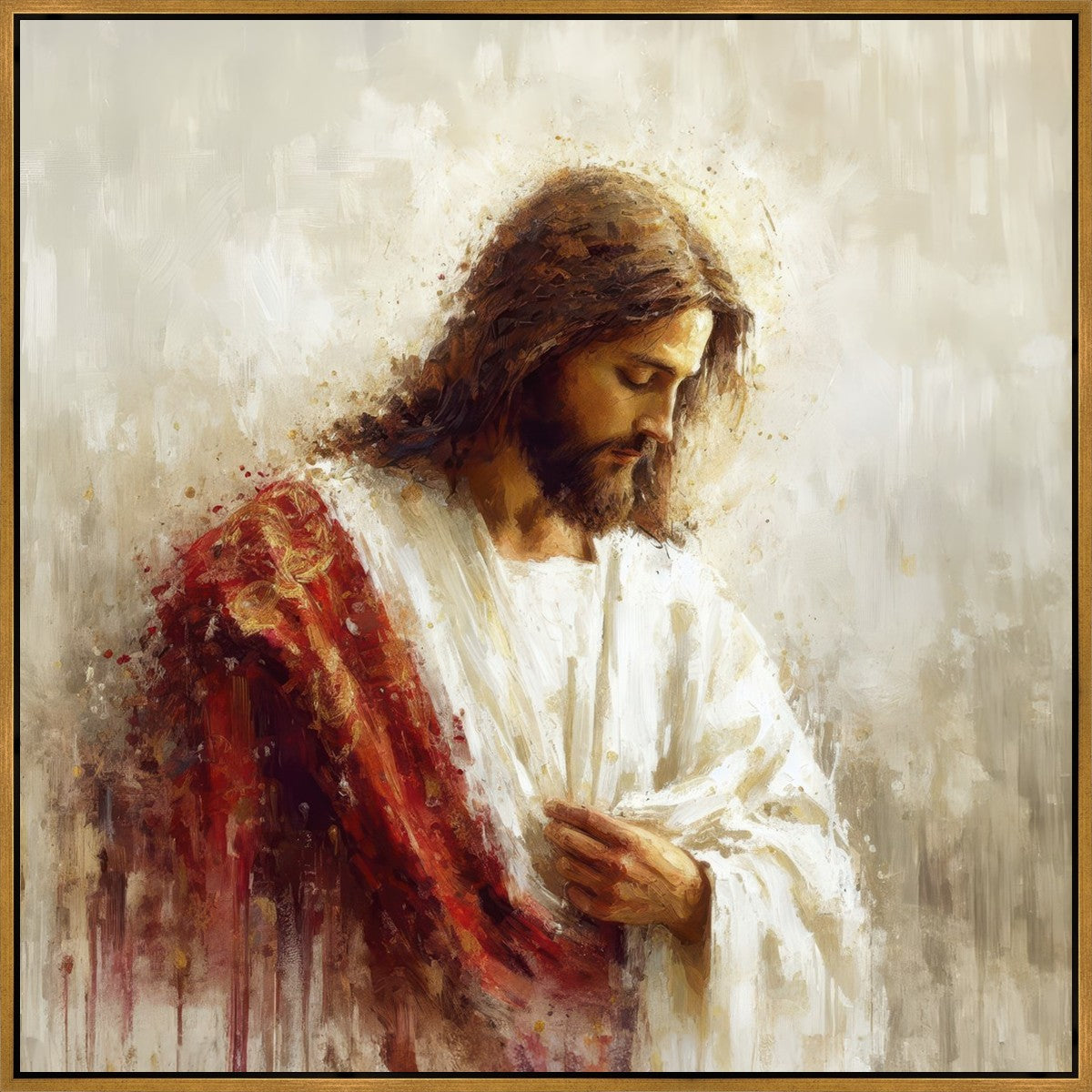 Christ in Red Robes Large Wall Art Gallery Wrap
