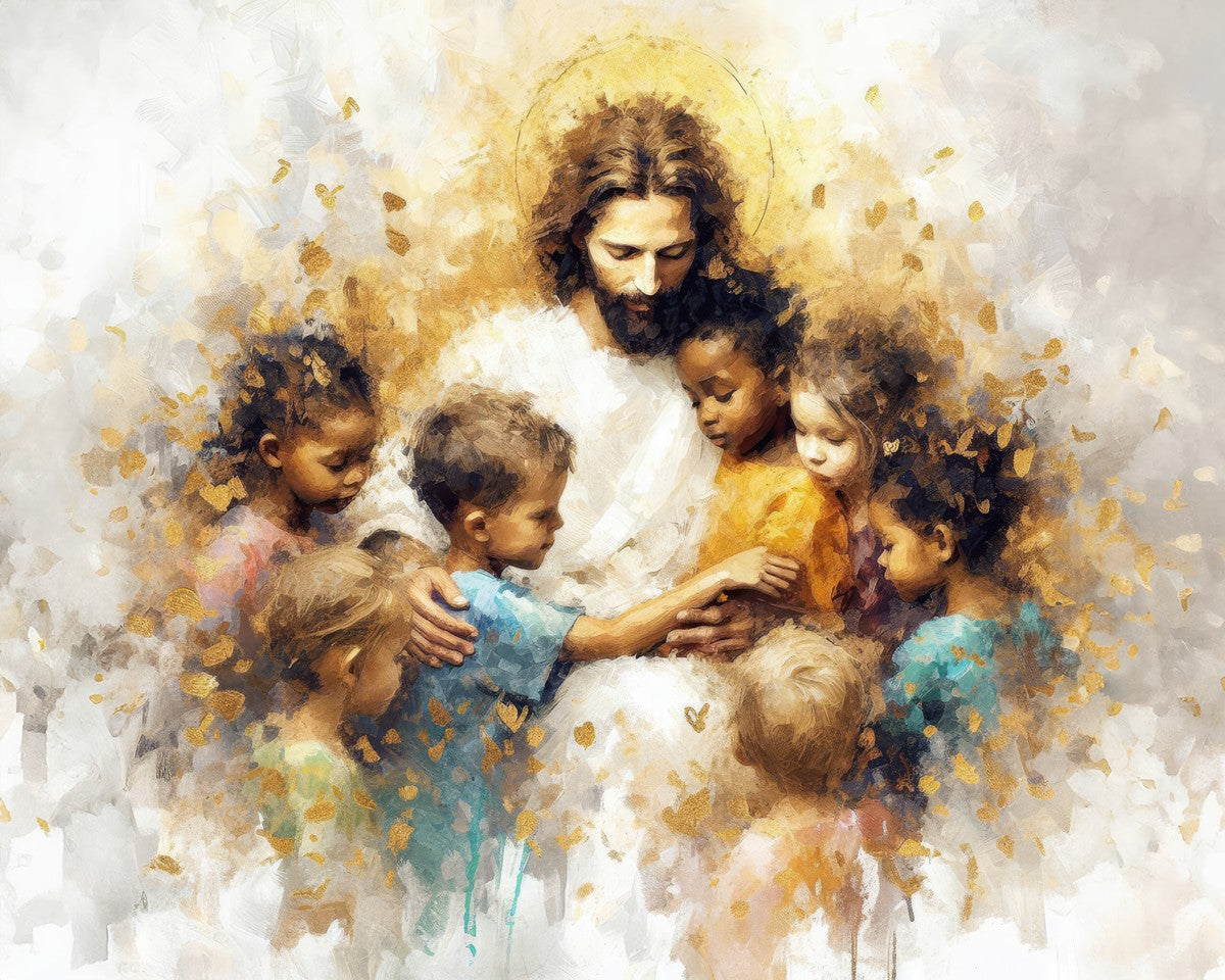 Become Like Little Children Large Wall Art