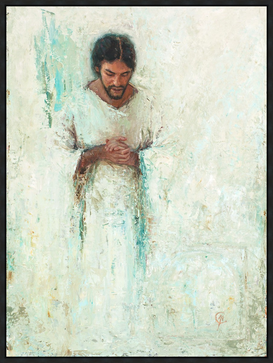 Rabboni in Prayer Large Wall Art Gallery Wrap