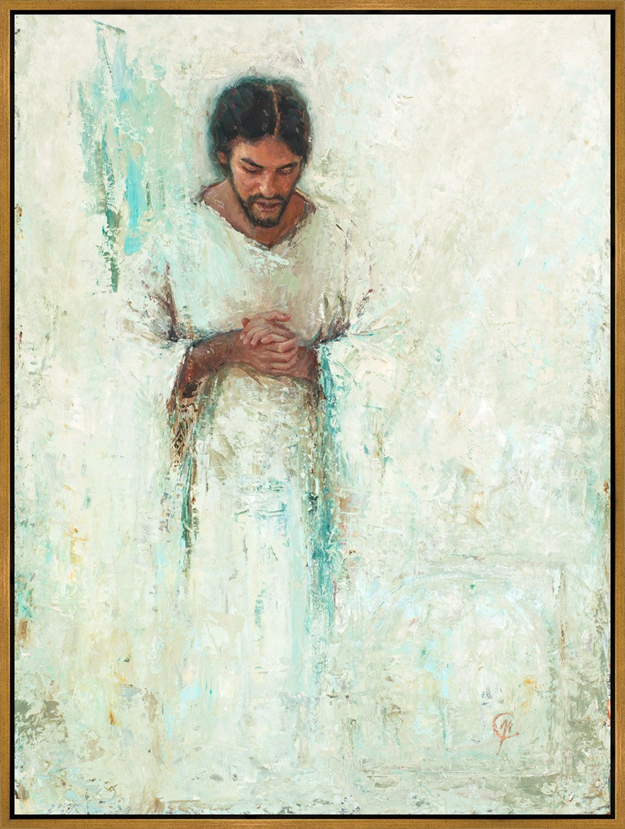 Rabboni in Prayer Large Wall Art Gallery Wrap