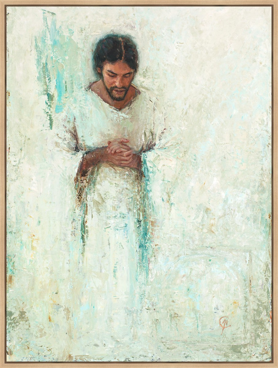 Rabboni in Prayer Large Wall Art Gallery Wrap