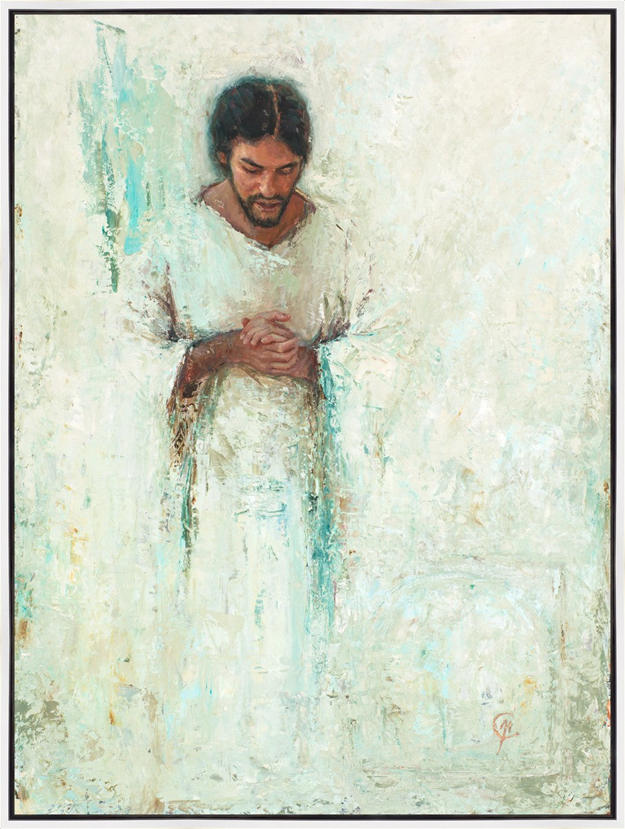 Rabboni in Prayer Large Wall Art Gallery Wrap
