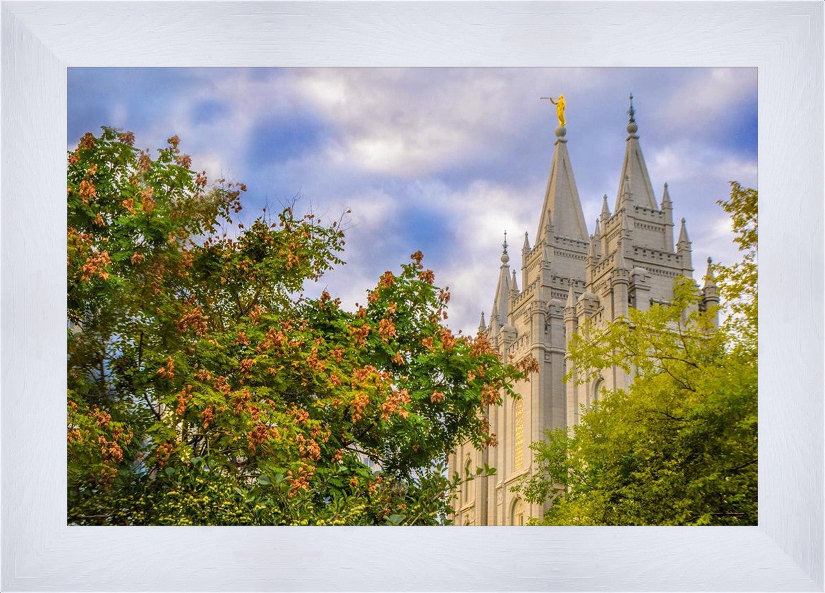 Salt Lake City Temple Autumn Leaves