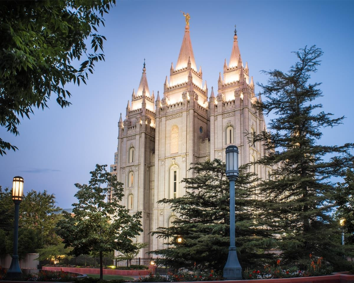 Salt Lake City Temple Early Morning Blessings Gallery Wrap