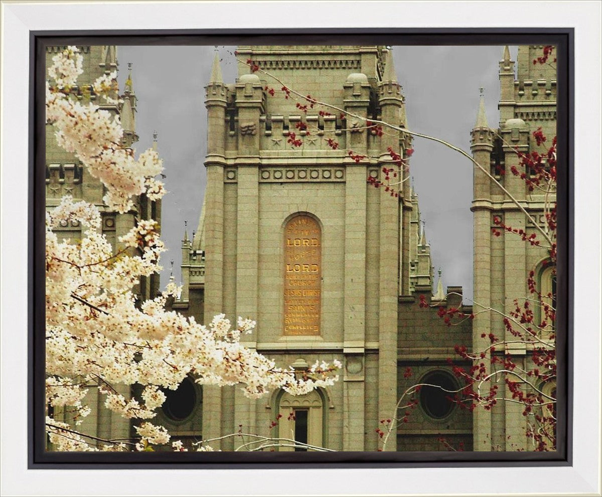 Salt Lake City Temple The Promise Sepia Gallery Wrap