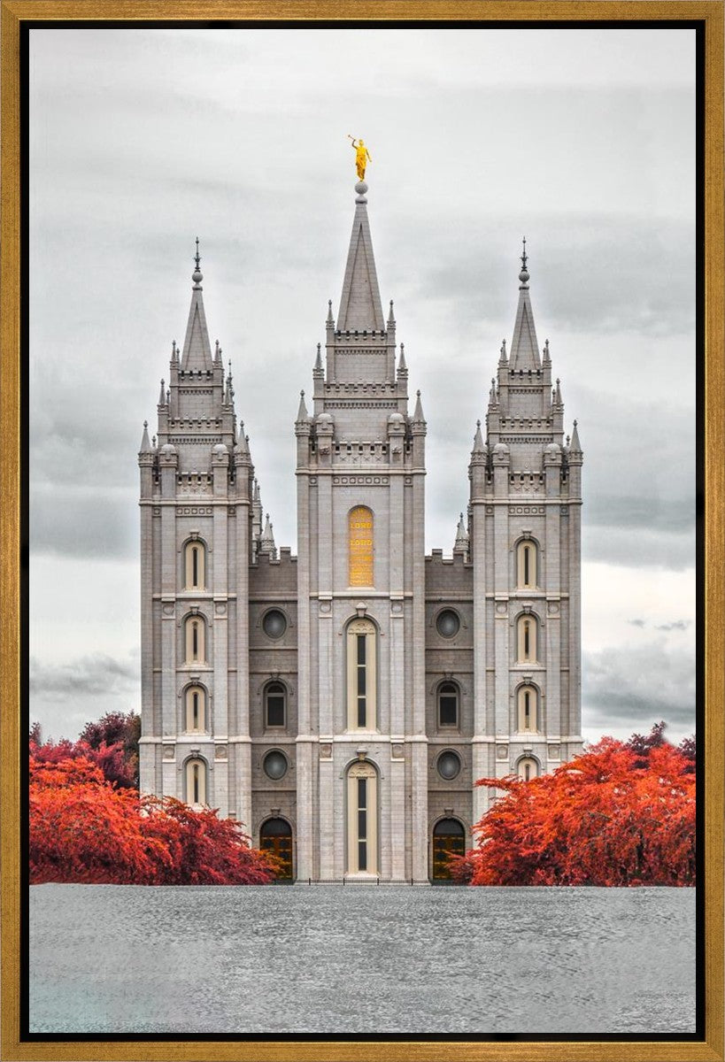 Salt Lake City Temple Autumn's Glory Gallery Wrap