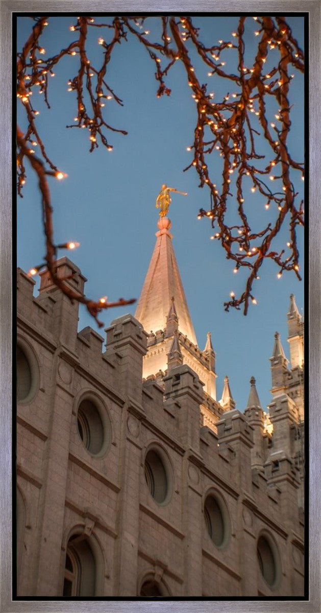 Salt Lake City Temple He Giveth Light Gallery Wrap