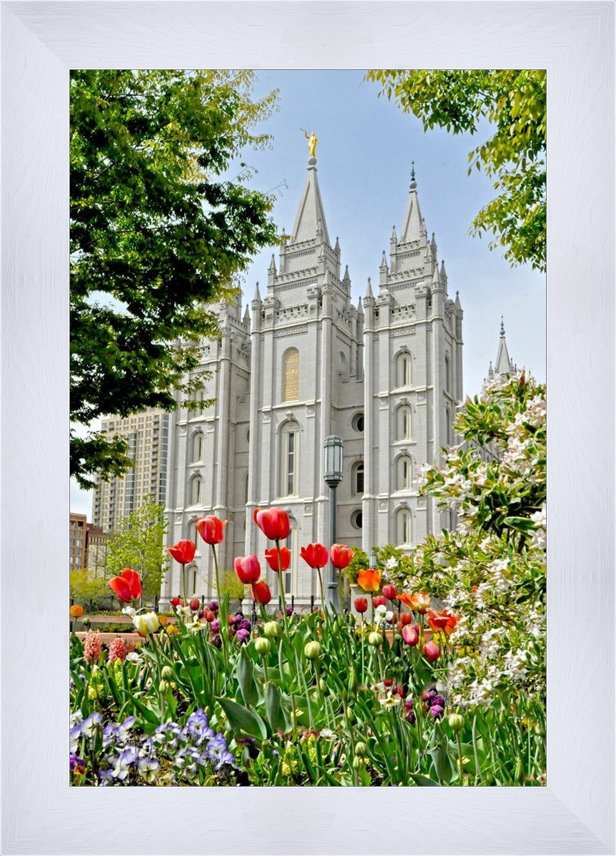 Salt Lake City Temple June - God Is the Gardner