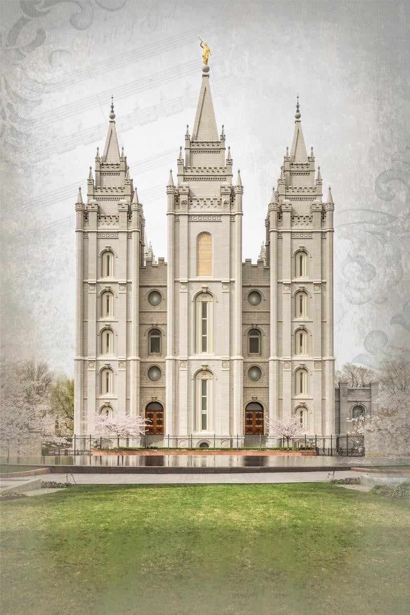Salt Lake City Temple The Spirit Of God Gallery Wrap