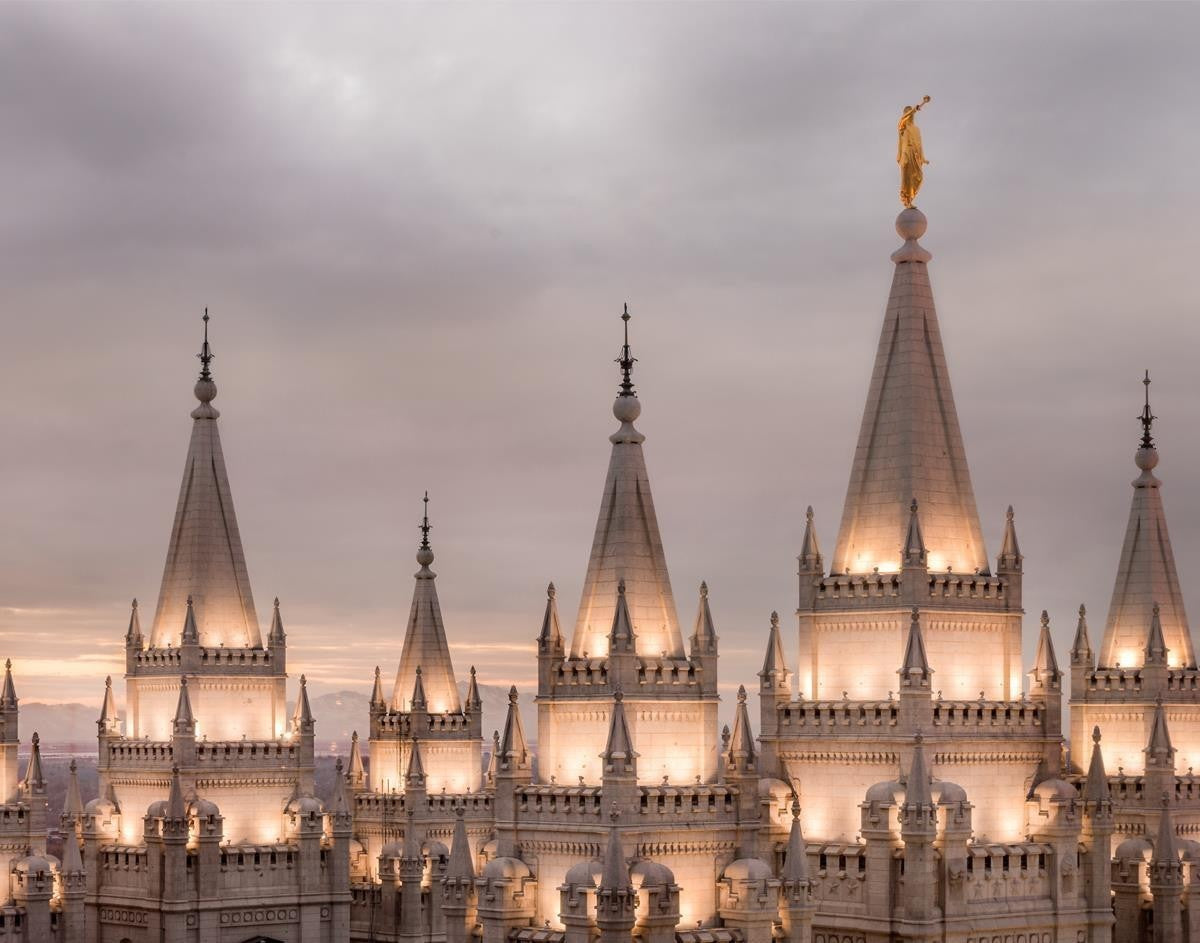 Salt Lake City Temple Rising Ramparts Gallery Wrap