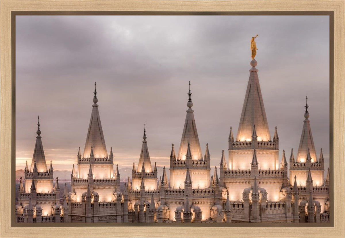 Salt Lake City Temple Rising Ramparts Gallery Wrap