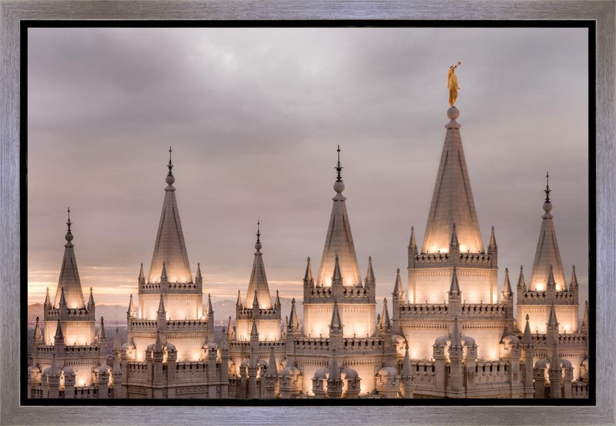 Salt Lake City Temple Rising Ramparts Gallery Wrap