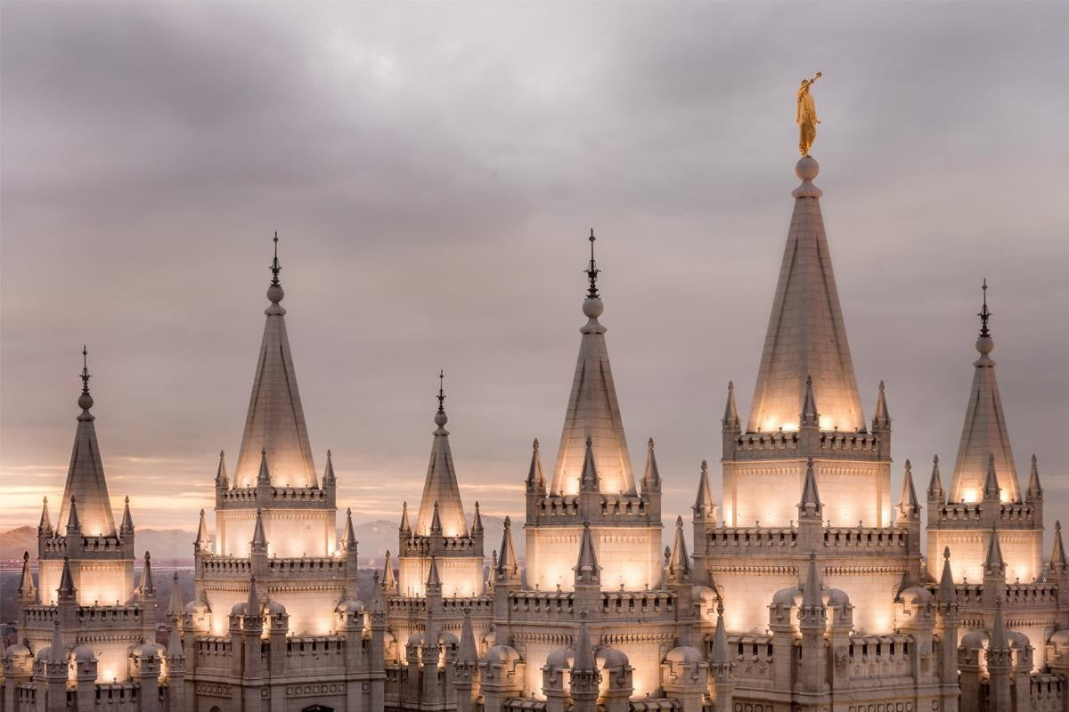Salt Lake City Temple Rising Ramparts Gallery Wrap