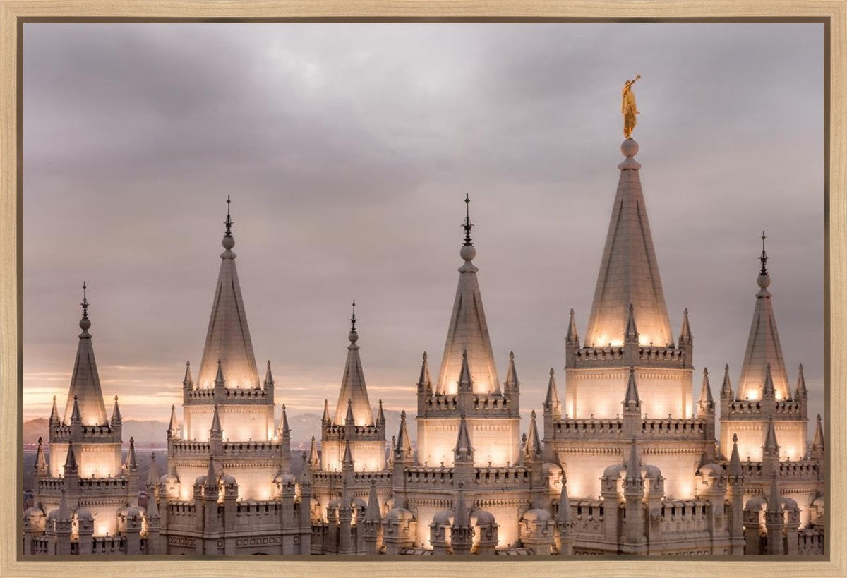 Salt Lake City Temple Rising Ramparts Gallery Wrap
