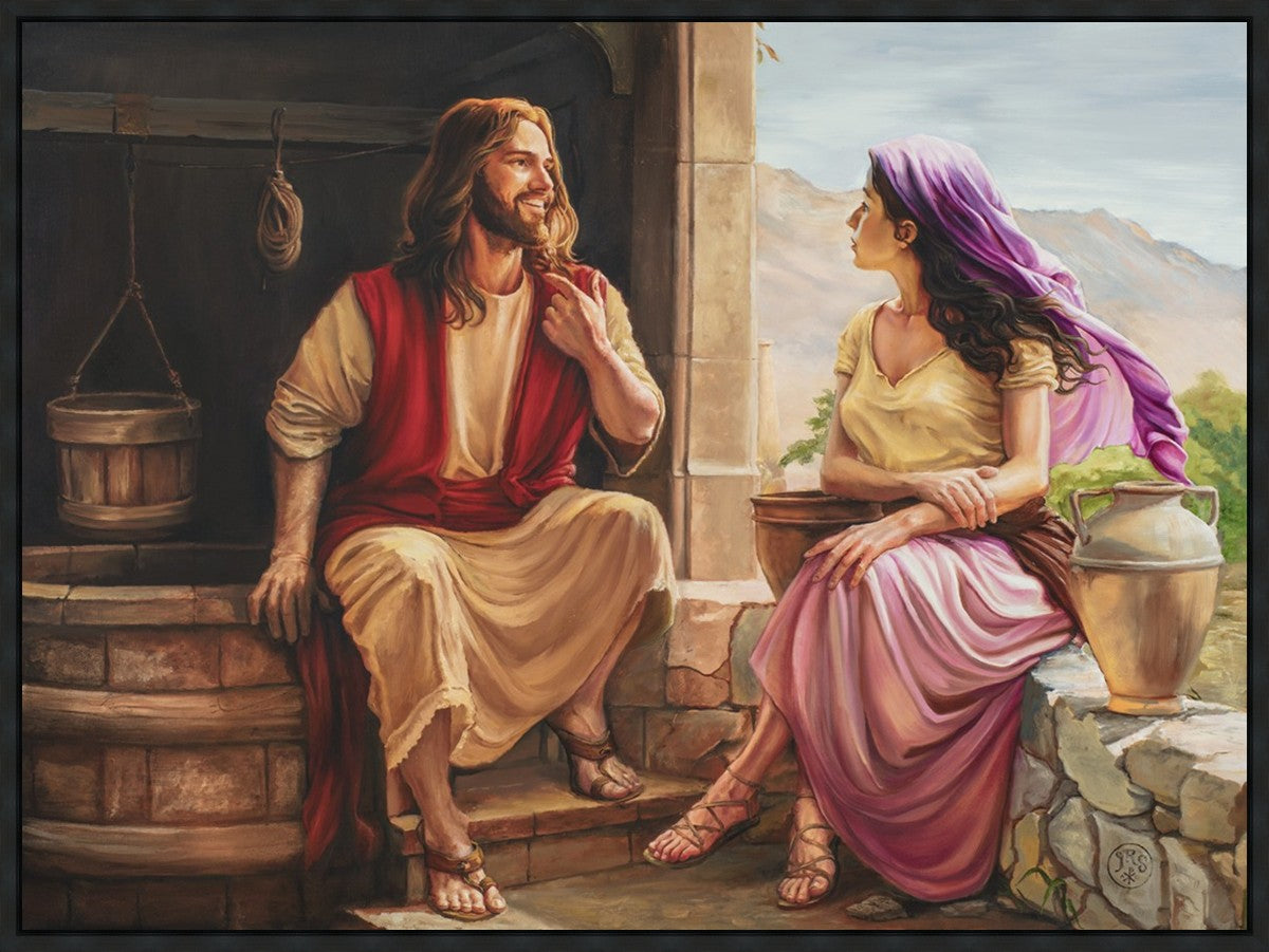 Unexpected Grace: Revelation at Jacob's Well Large Wall Art Gallery Wrap