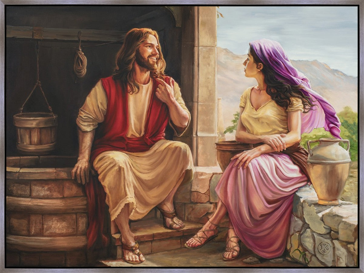 Unexpected Grace: Revelation at Jacob's Well Large Wall Art Gallery Wrap