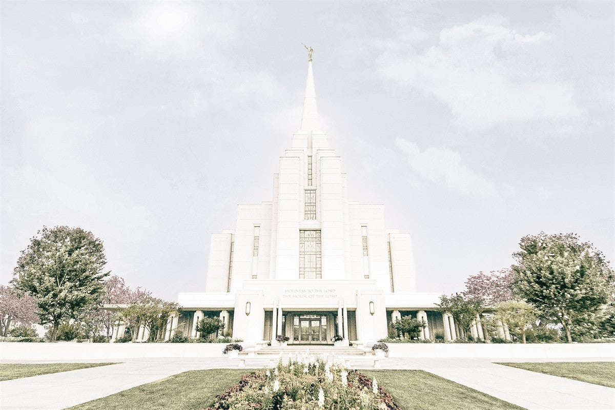 Sweet is The Work Rexburg Idaho Temple Large Wall Art Gallery Wrap