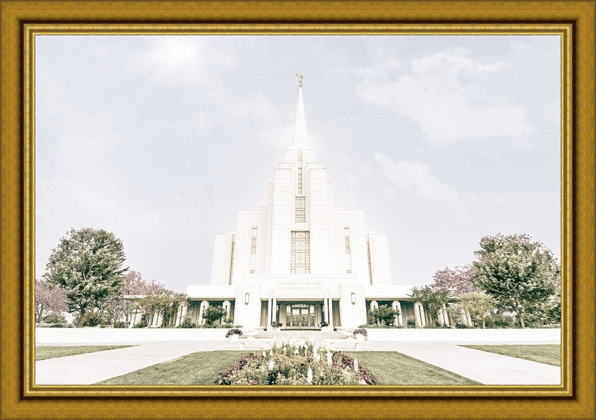 Sweet is The Work Rexburg Idaho Temple Large Wall Art