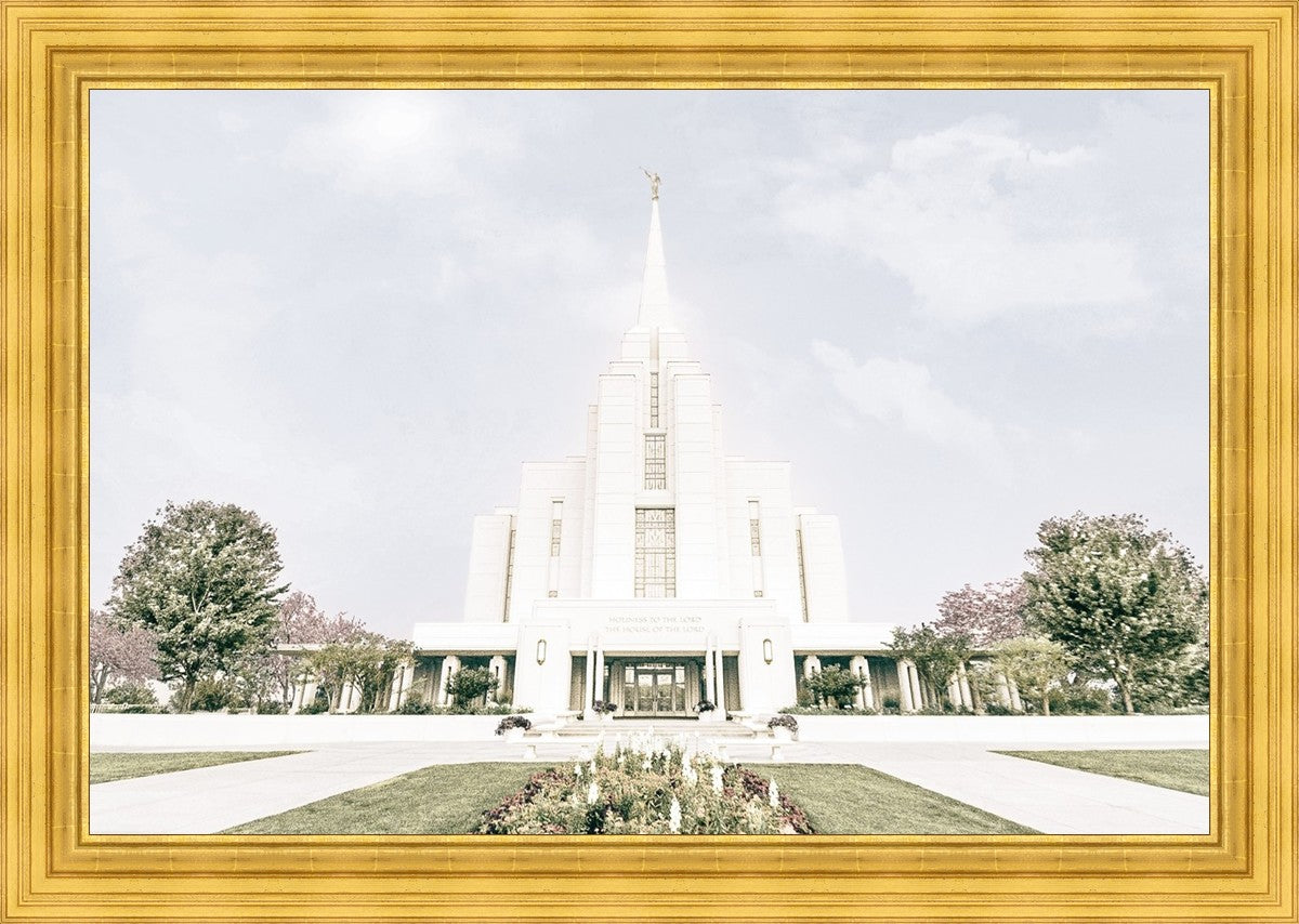 Sweet is The Work Rexburg Idaho Temple Large Wall Art