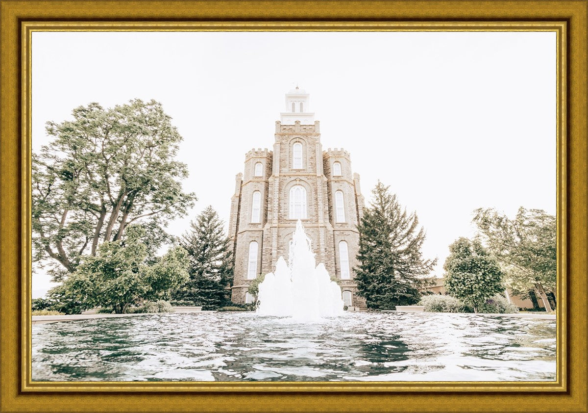 Sweet is The Work Logan Utah Temple Large Wall Art