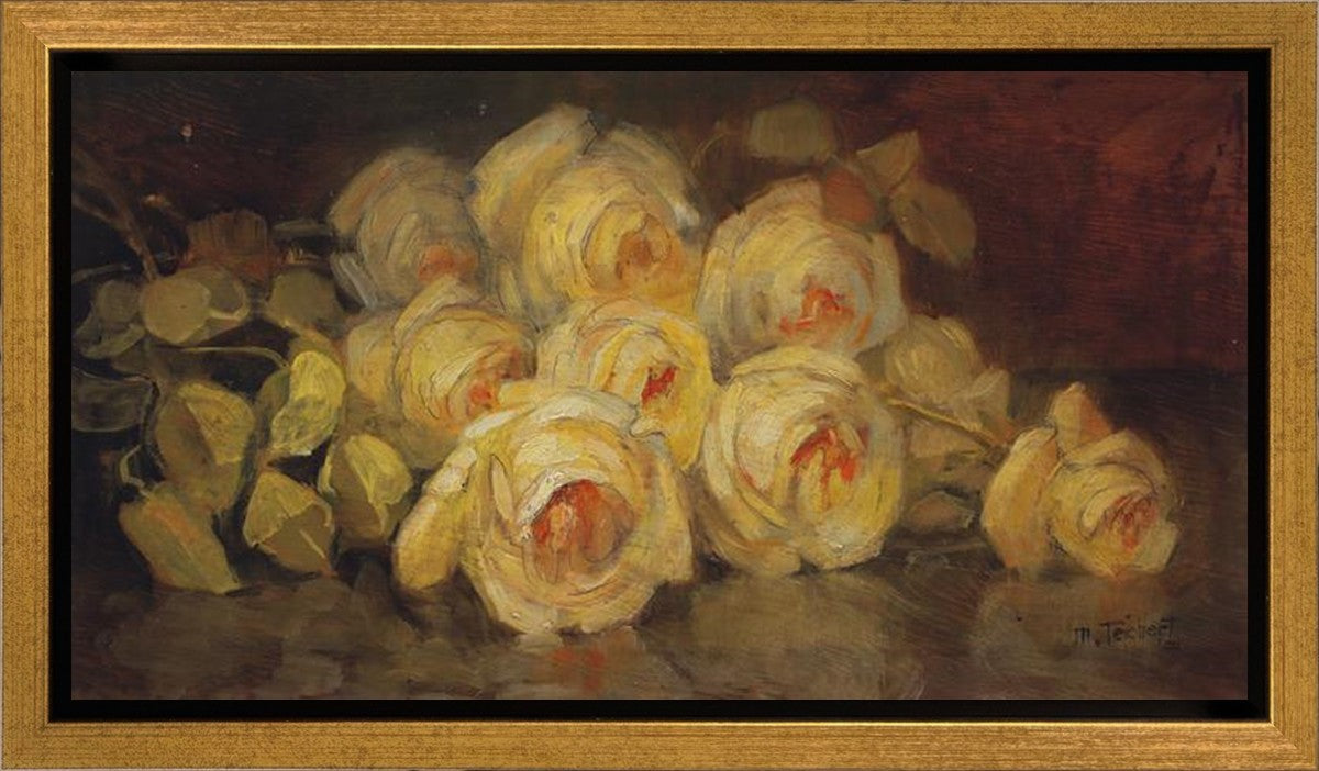 Red and Yellow Roses in a Vase