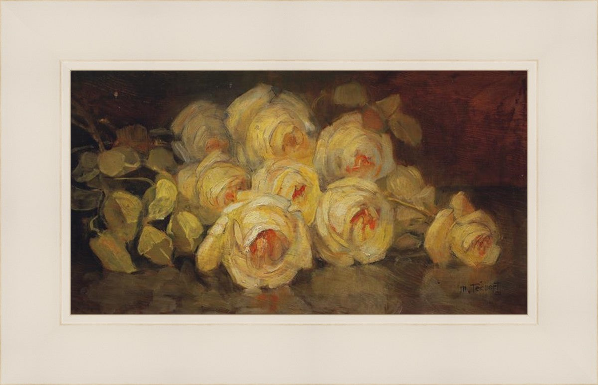 Red and Yellow Roses in a Vase