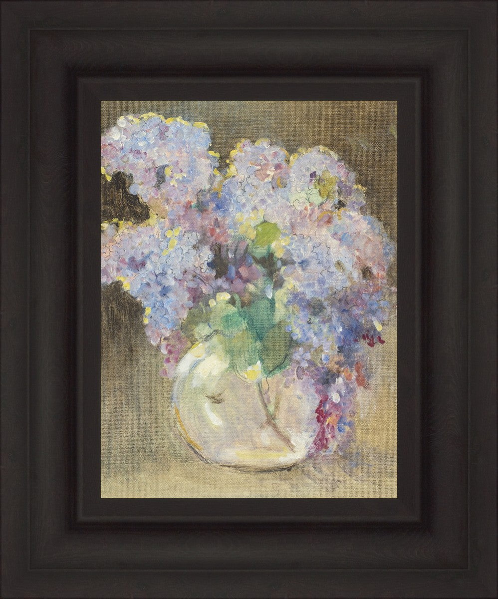 Hydrangeas in a Glass Vase