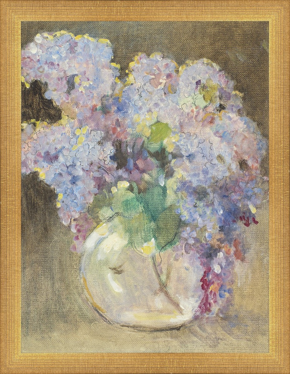 Hydrangeas in a Glass Vase