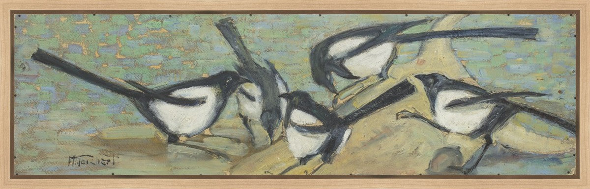 Magpies with Cattle Skull