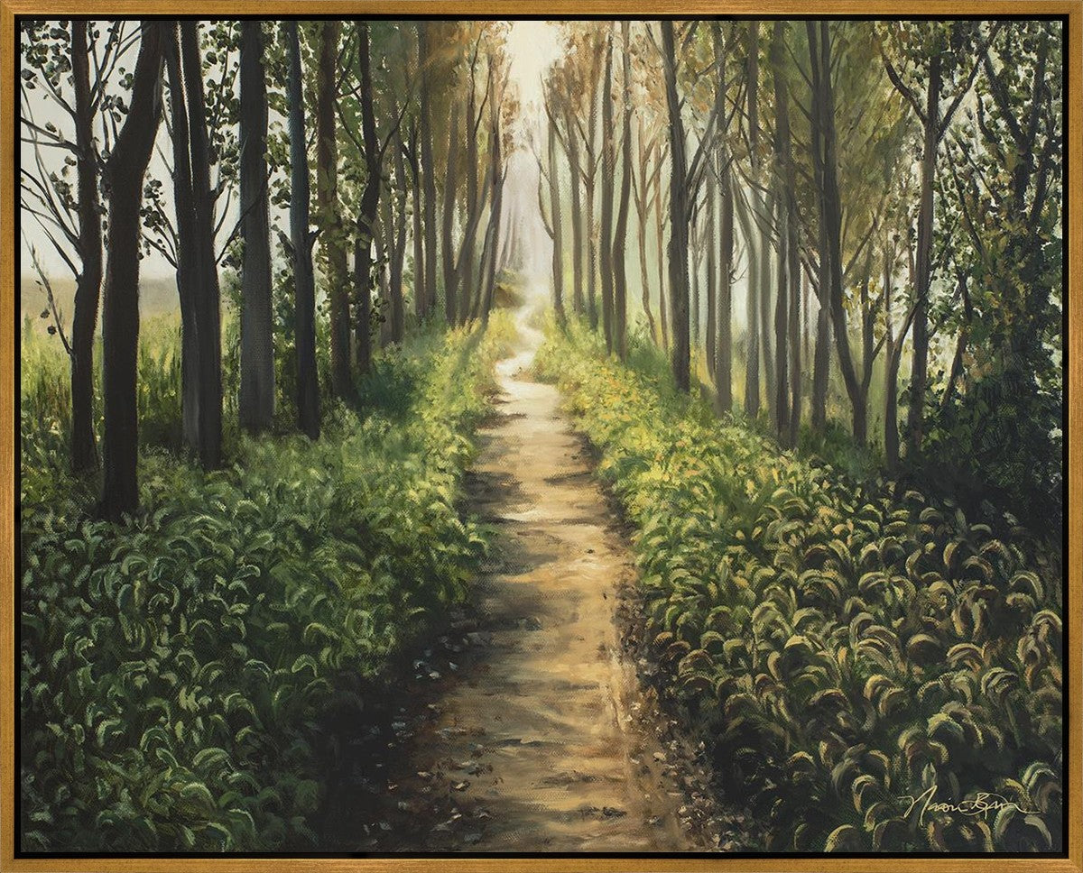 Enjoy The Beauty On Your Broken Path, Forest Walkway Large Wall Art Gallery Wrap