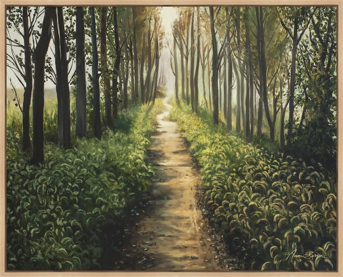 Enjoy The Beauty On Your Broken Path, Forest Walkway Large Wall Art Gallery Wrap