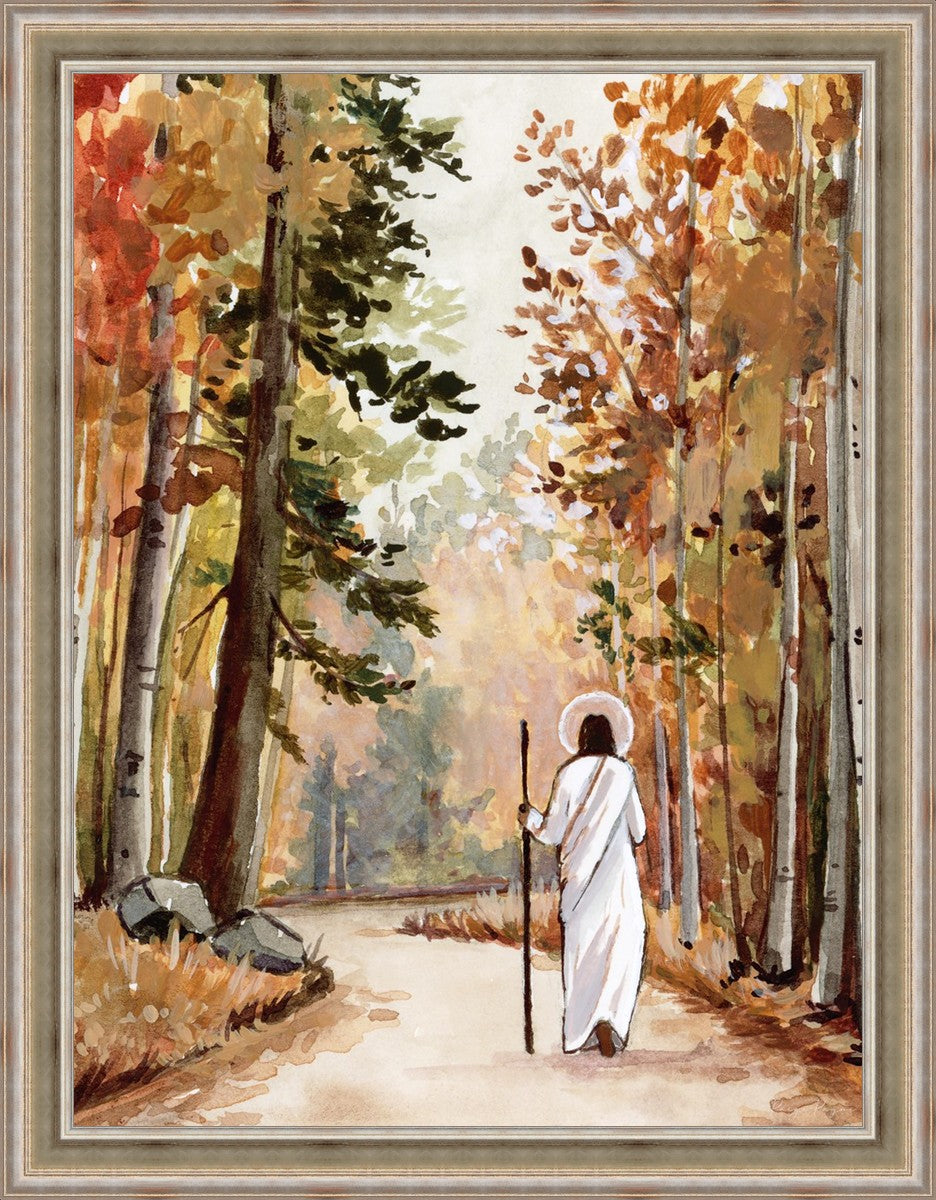 He is in Every Autumn Large Wall Art